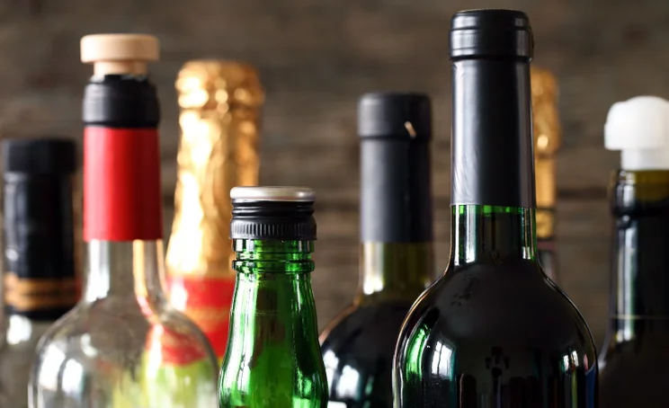 Alcoholic drinks wine beer champagne prosecco