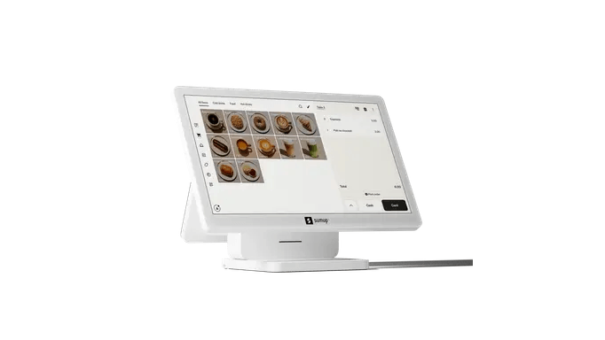 A product shot of the SumUp Register POS countertop terminal.