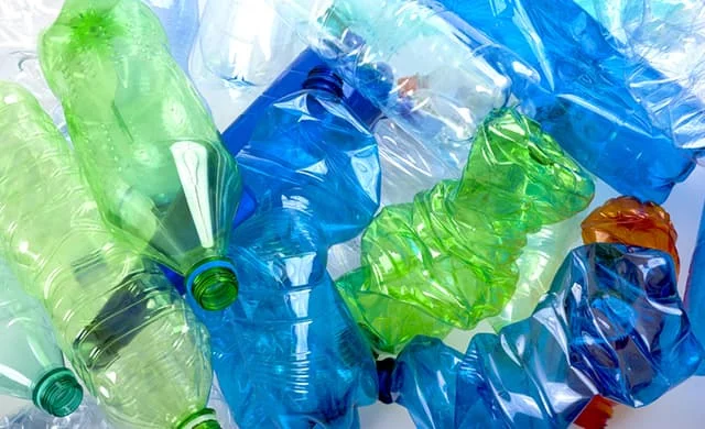 Single-use plastic water bottles