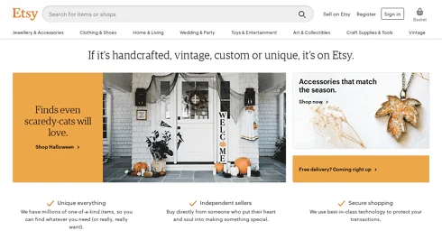 Etsy for retail marketing