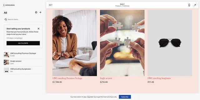 Squarespace store creator 3