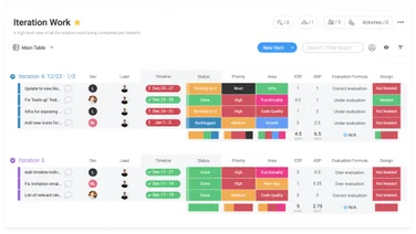 monday.com screenshot
