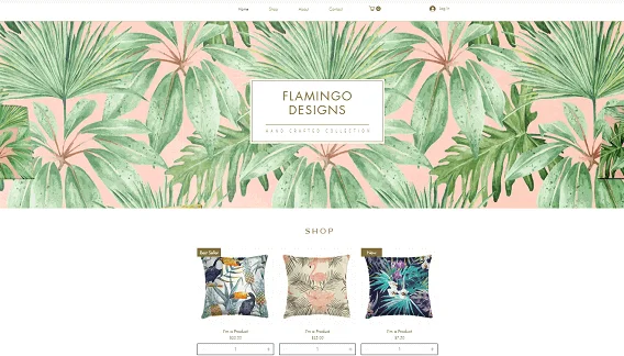 Wix stores template
