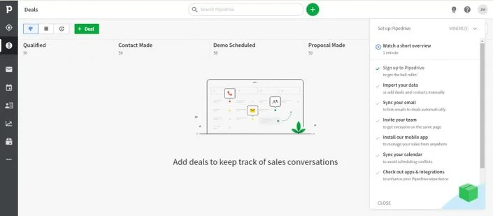 Pipedrive deals pipeline