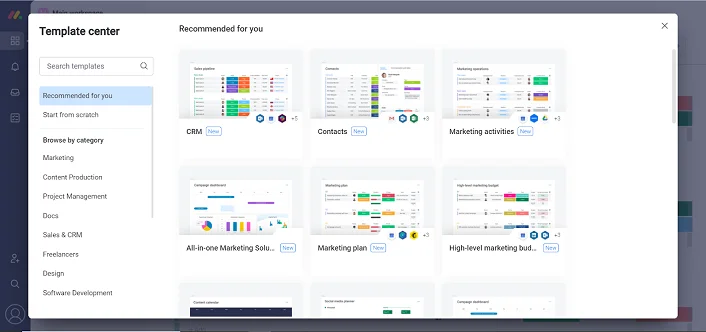 monday.com templates