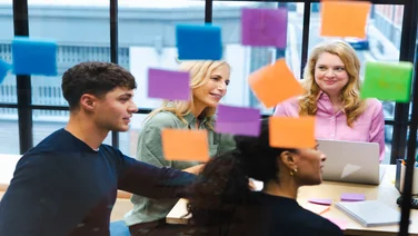 A team work in a meeting room