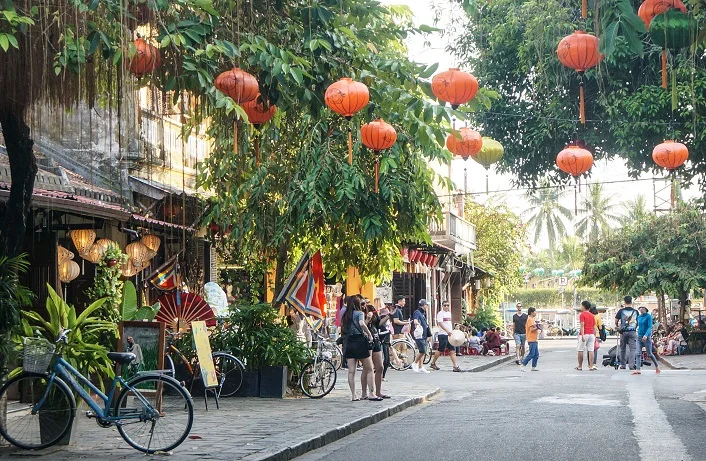 Stra&szlig;e in Hoi An Vietnam