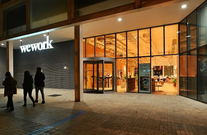WeWork Inc. is a provider of coworking spaces, including physical and virtual shared spaces Barcelona Spain February 3 2023
