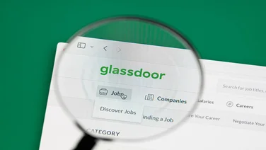 Ostersund, Sweden - June 25, 2023: glassdoor website on a computer screen. Glassdoor is an American website where current and former employees anonymously review companies.