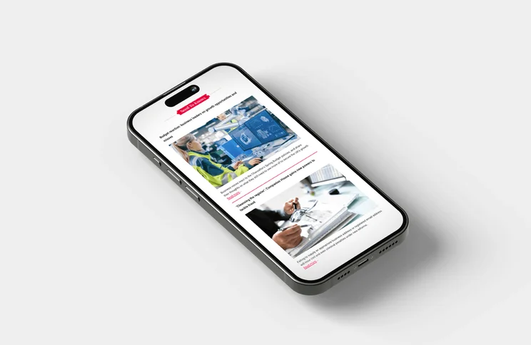 Startups.co.uk Email Newsletter viewed on a phone