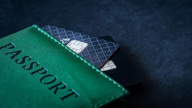 Passport containing debit and credit cards