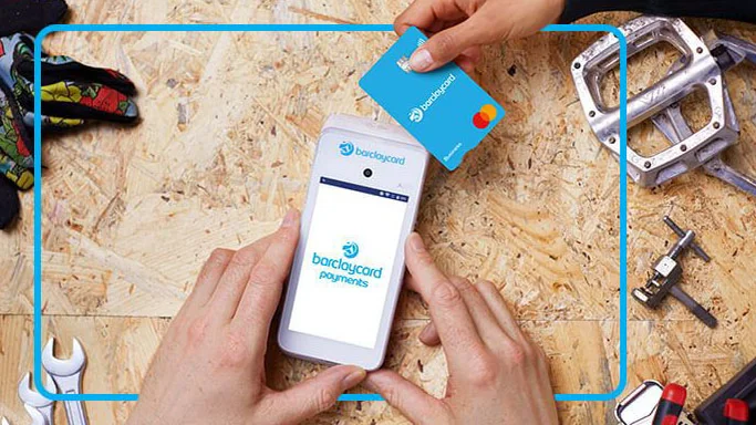 Barclaycard Smartpay Touch card payment machine accepting contactless card tap.