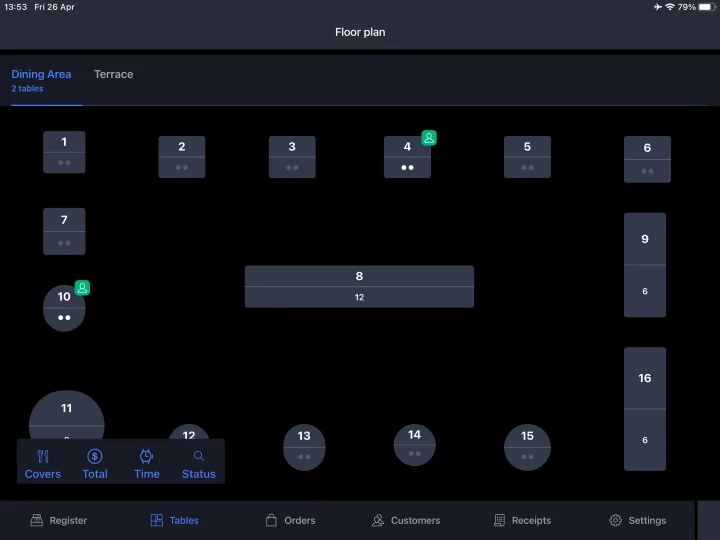 Screenshot of the Lightspeed floor plan tool