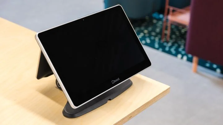 A close up image of the Toast Flex POS terminal