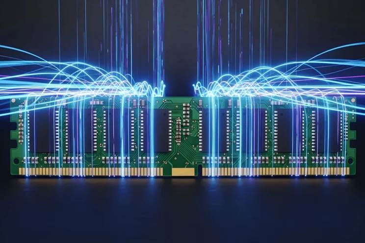 An image of a memory chip