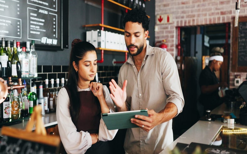servers in a restaurant
