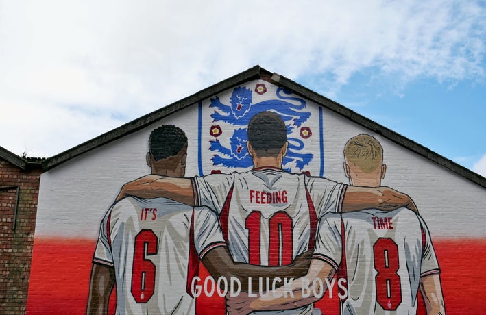 football graffiti in Manchester