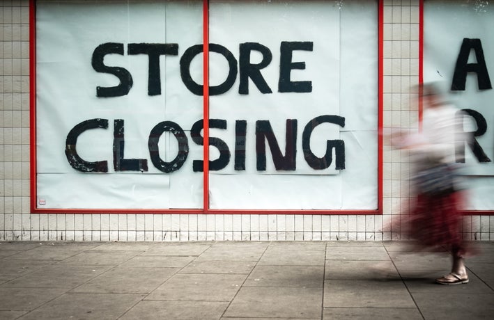 retail shop closing down