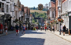 UK sunny high street