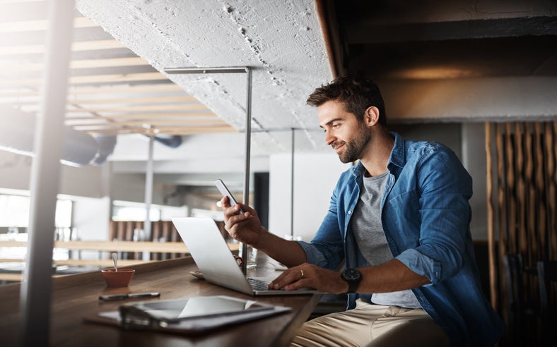 business founder working