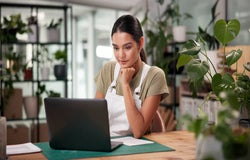 Woman at laptop