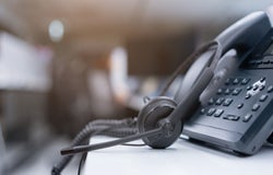 Office phone on desk